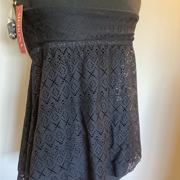 2/$30 Merona tankini swimming top black lace Size L and XL - Picture 7 of 12